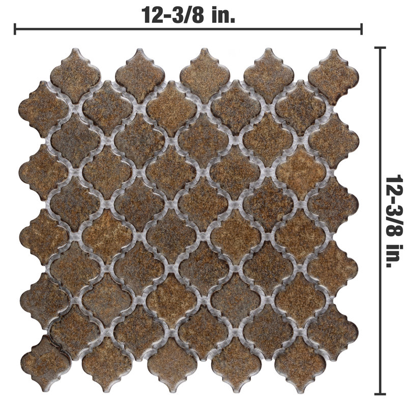 Hudson Tangier 2" x 2" Porcelain Grid Mosaic Wall & Floor Tile, Brownstone
