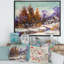 Petite rivière dans un paysage d'hiver - Peinture sur toile-67444223-67444226