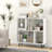 Open Shelf Bookcase Mid Century Modern Cube Bookshelf With 4 Compartments-1475263571