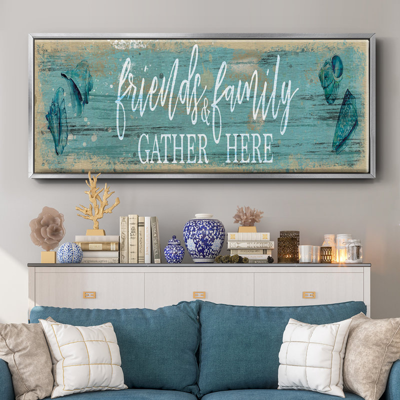 Friends And- Framed Canvas, 20" H x 50" W