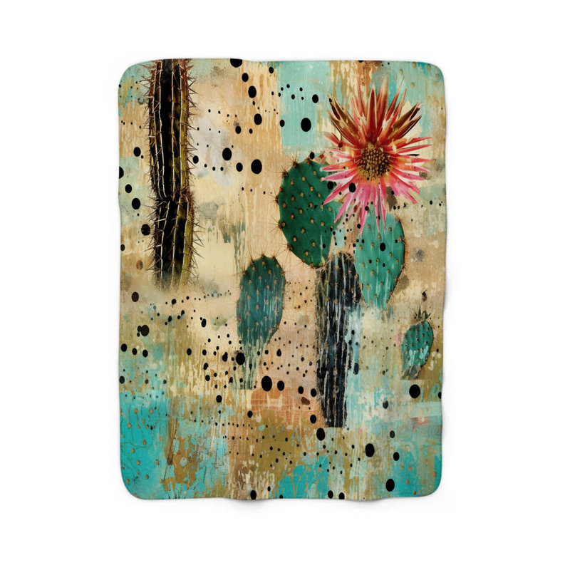  Couverture Cactus Garden Nostalgia, Grand lit