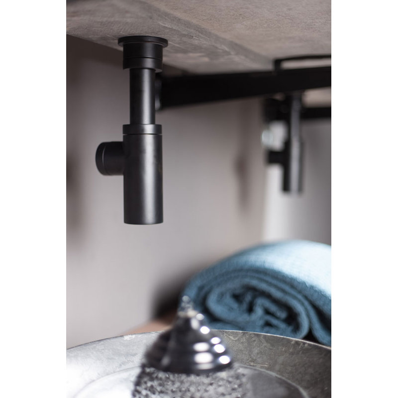 Design Siphon Black Round 1"1/4, Black