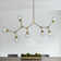 Andea 7-Lights Sputnik Modern Linear Bubble DIY Chandelier With Clear Glass Shade