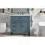 Meuble-lavabo 36 po avec lavabo, armoire de salle de bain avec tiroirs, cadre solide et panneau de fibres à densité moyenne, bleu gris-129184700