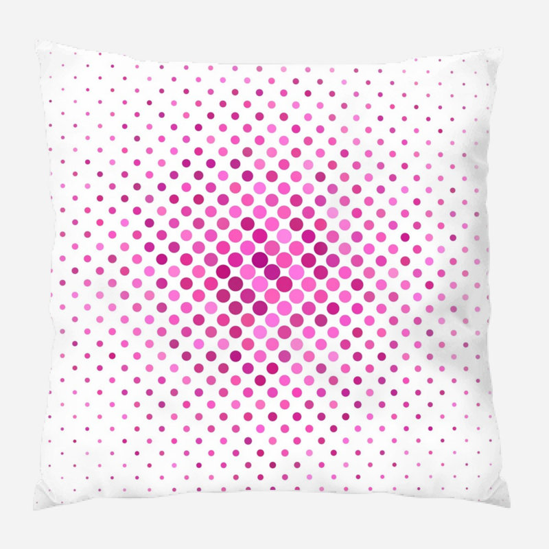 Polka Dots Microsuede Reversible Throw Pillow