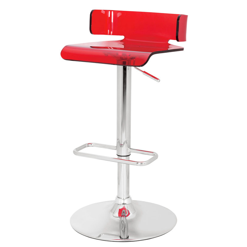 Tabouret pivotant rouge et réglable sur 360 degrés - Élégant pour tout espace