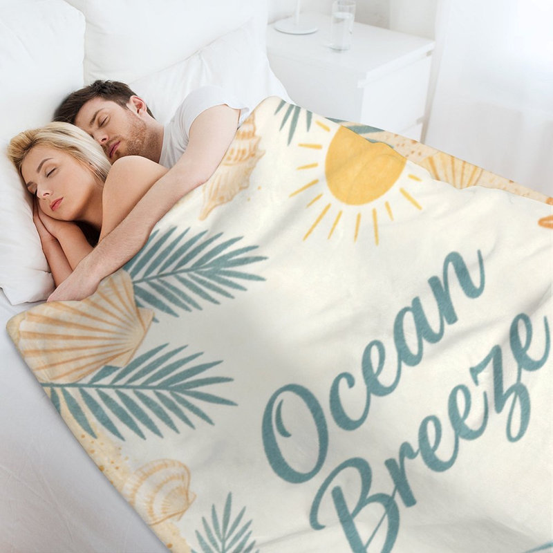Jeté en flanelle de luxe Ocean Breeze, 40 po x 50 po
