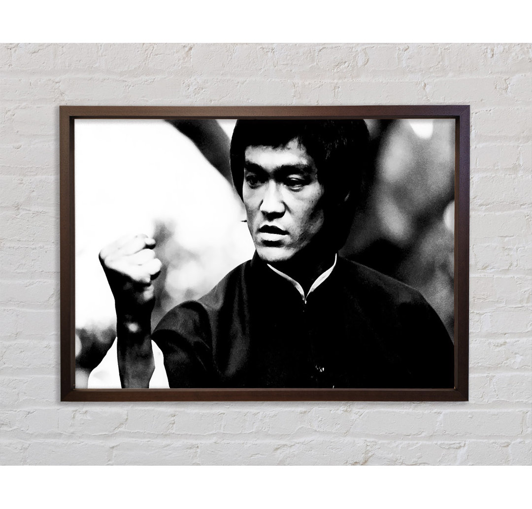 Bruce Lee Power Of One - Einzelner Bilderrahmen Kunstdrucke auf Leinwand