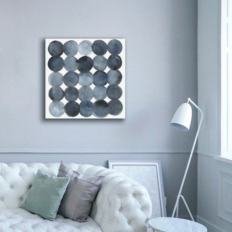 «Blue Grey Density 1» par Emma Scarvey, art mural épique Graffiti, 37 po x 37 po