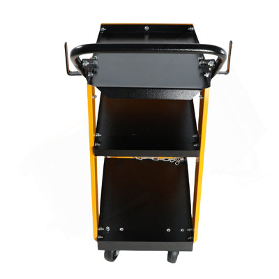 Chariot de soudage multifonctionnel à 3 niveaux. Rangement pour bouteilles de gaz et accessoires.