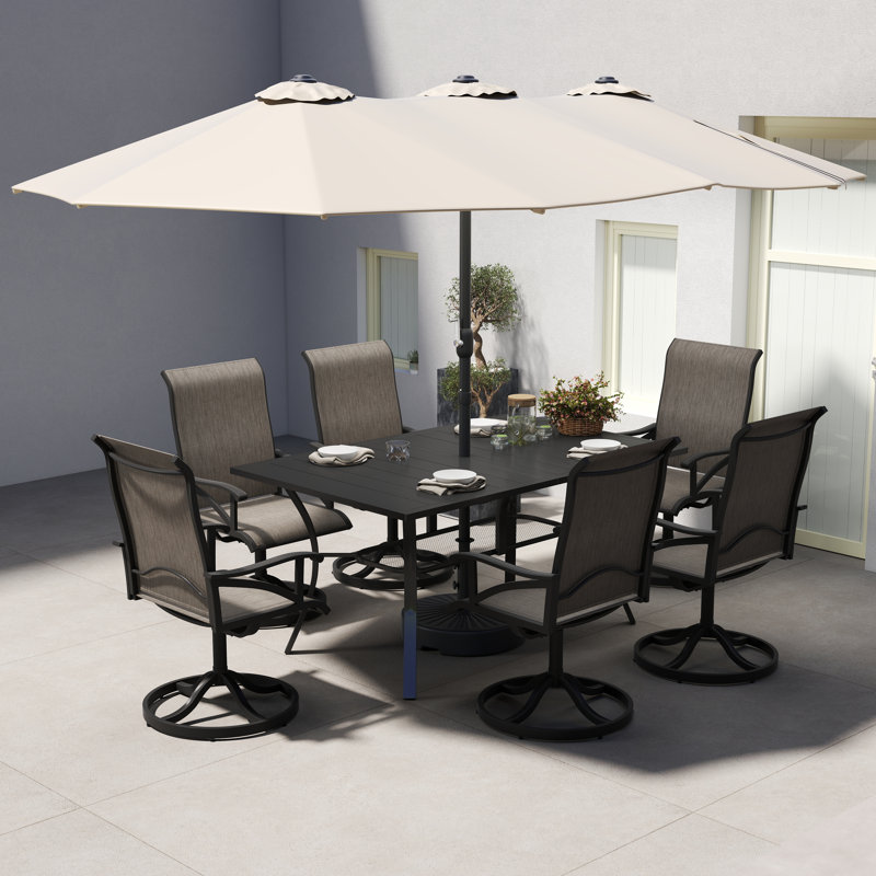Ensemble repas 4/6 personnes Decedric, 6, Oui, Noir