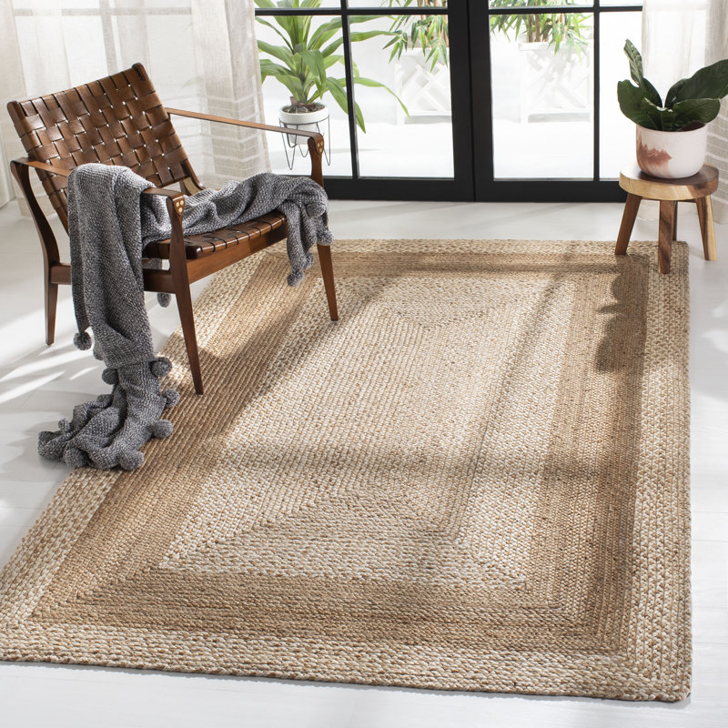 Tapis en jute et coton à tissage plat Chenoweth, Rectangle 5 pi x 8 pi