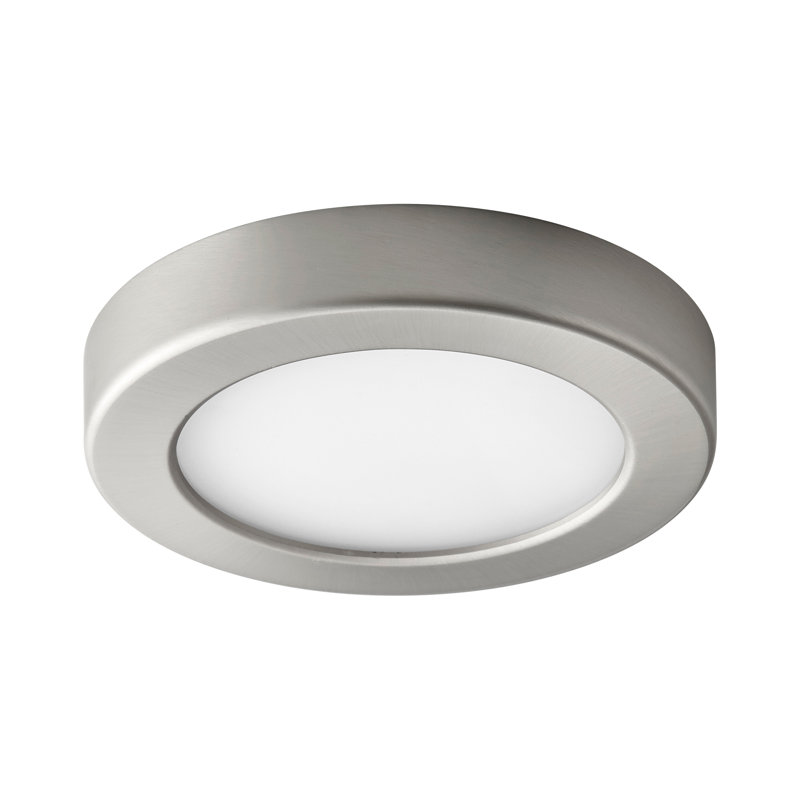 Arizbeth Acrylic Flush Mount, Satin Nickel, 1" H x 5.5" W x 5.5" D
