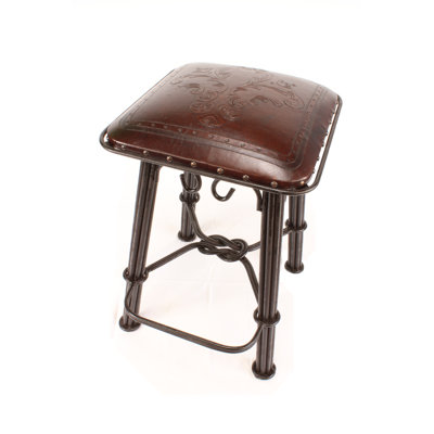 Kentleigh Western Iron Counter Stool (Fleur de Lys Pattern)