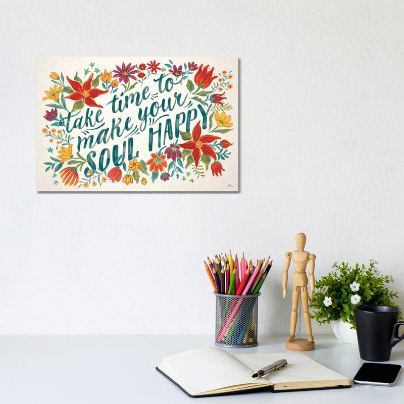 Happy Thoughts I by Janelle Penner - Wrapped Canvas Print, 20.32 cm H x 30.48 cm W