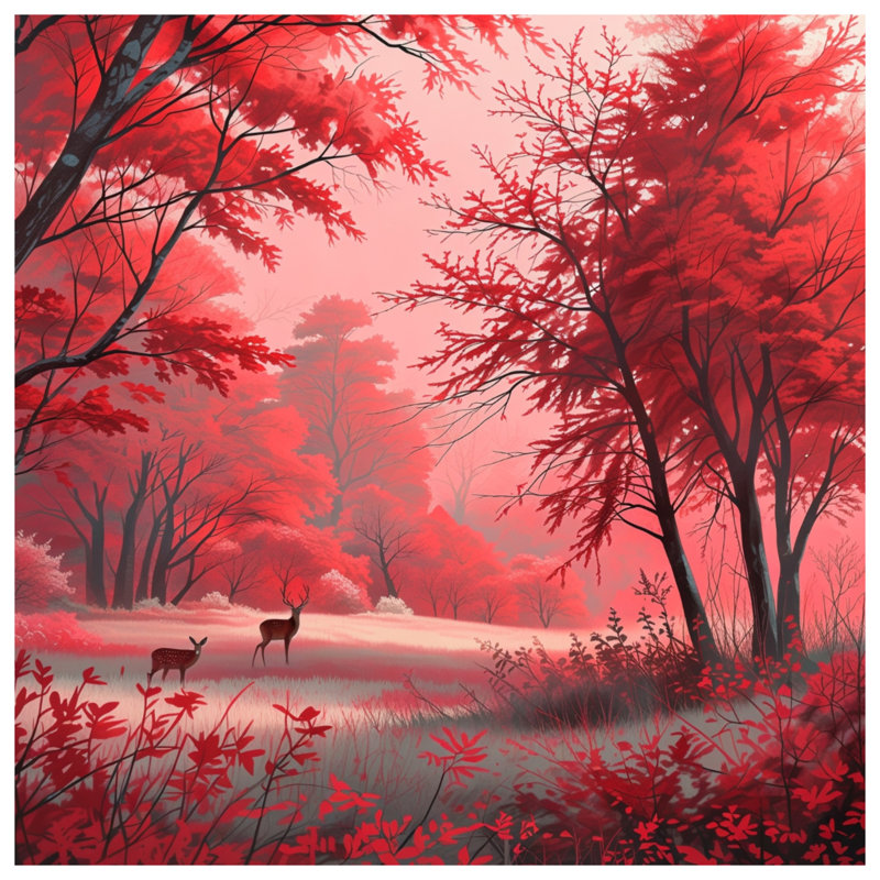 Tapis de bain Red Forest, 24in W x 17in L