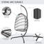 Fauteuil hamac suspendu pour 1 personne avec support Cruster-1556254511