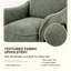 Chaise d'appoint rayée en tissu avec structure en métal-133665705