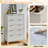 Gerius Fluted 5 Drawers Dresser, White-2000764021