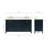 Cambridge 67'' Double Bathroom Vanity with White Quartz Top-90865113