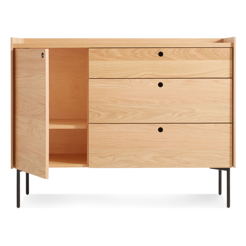 Peek 49'' W Solid Wood Sideboard, White Oak