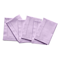PLOYMONO Purple Heavy Duty Cloth Napkins - 17 x 17 inch Solid Washable Polyester Dinner Napkins - Set of 8 Napkins with Hemmed Edges - Great for