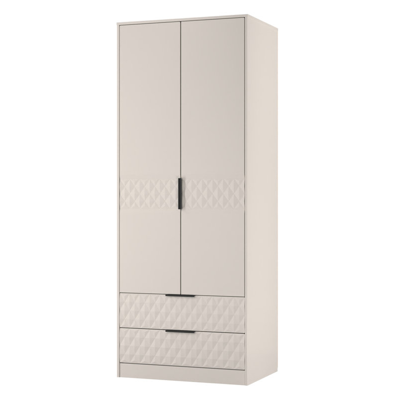 Bethanne 2 Drawer Double Wardrobe, Beige