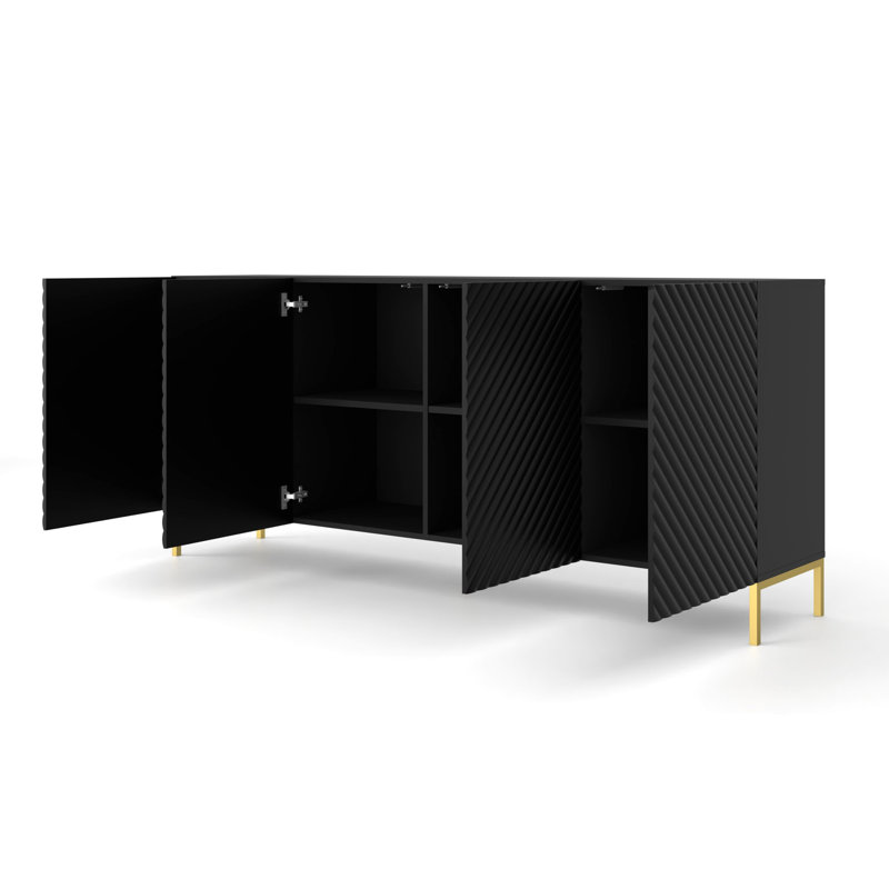 Anjulie 200cm Sideboard, Black