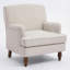 Fauteuil moderne rembourré avec pieds tournés-951753809