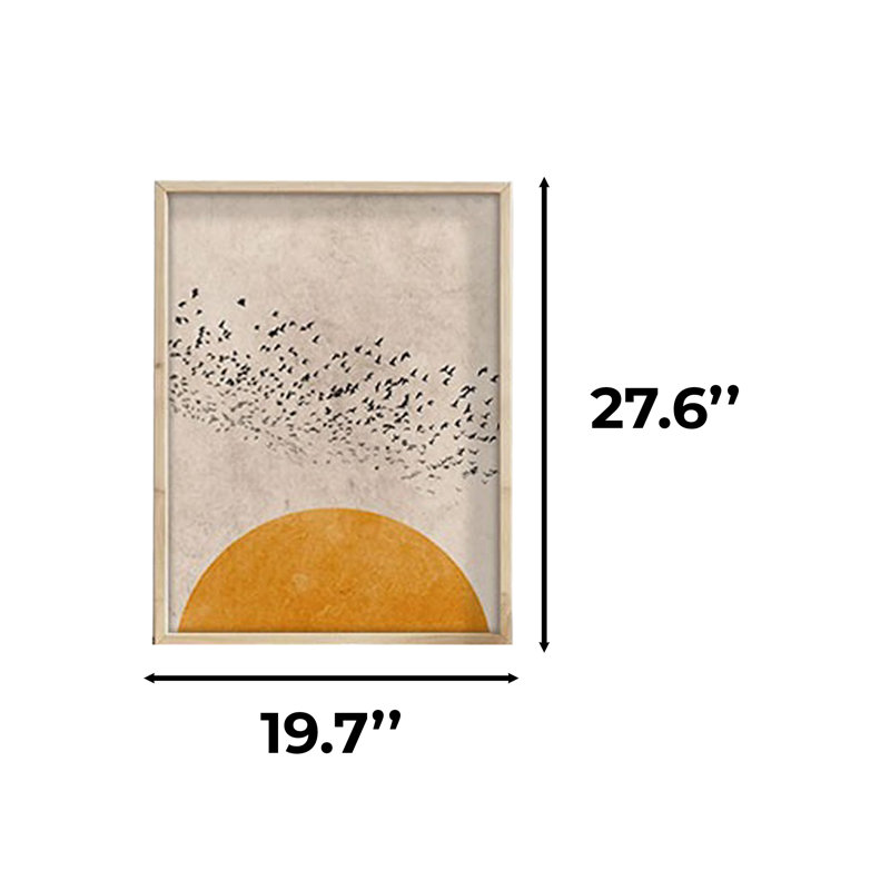 3 pièces de peinture sur cadre en bois massif