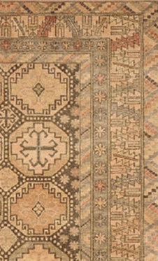 Village Wool Oriental Indoor Rug, Rectangle 3'6" x 5'6"