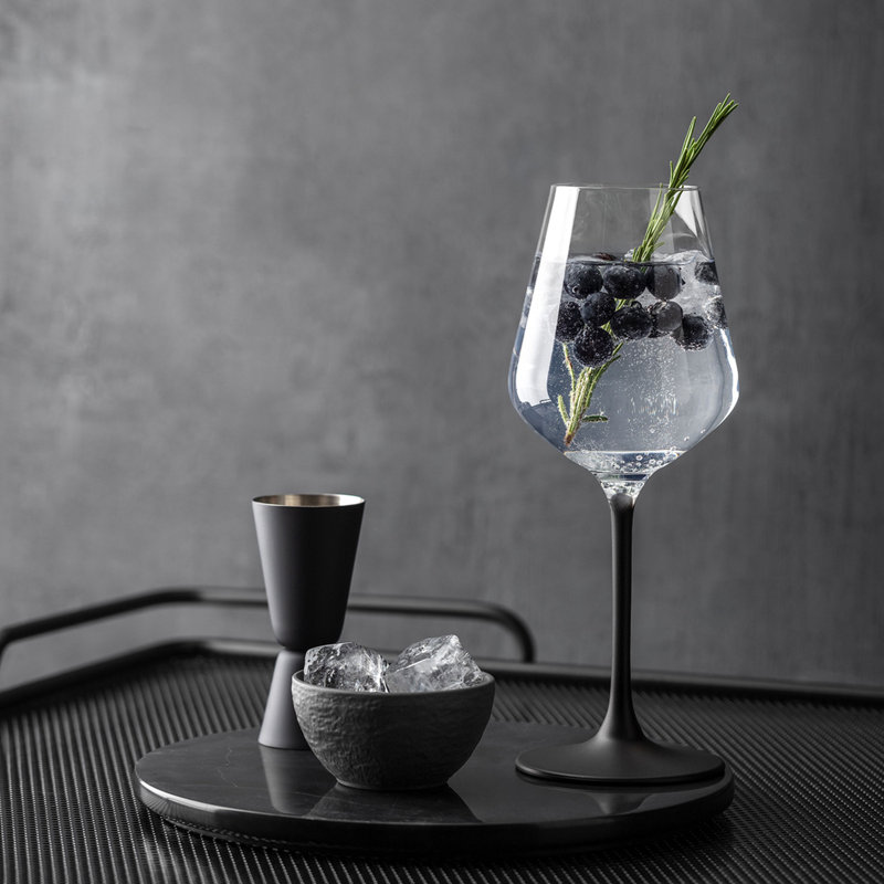 Villeroy & Boch Manufacture Lead Free Crystal All Purpose Wine Glass, Black