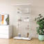 Vitrine à deux portes avec 4 tablettes vitrées et porte pour bibliothèque de salon, 64,7 po x 31,7 po x 14,3 po-870965169