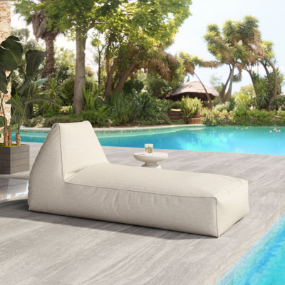 Chaise longue beige