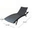 Chaise longue de patio en osier