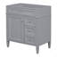 Meuble-lavabo de salle de bain sans lavabo supérieur, armoire de rangement moderne avec 2 tiroirs et un tiroir basculant-238564700-238564674