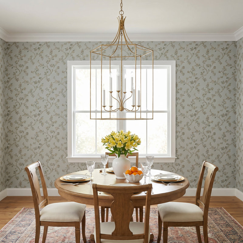 Mera Schuyler 8 - Light Lantern Square / Rectangle Chandelier, Antique Gild