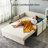 3 In 1 Convertible Sofa Bed With Large Capacity Hidden Storage Space Sofa