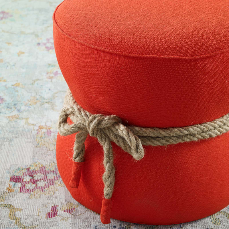 Repose-pieds Beat Nautical Rope, Polyester rouge atomique