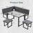 L-shaped Modern 5-person Breakfast Nook Table Set