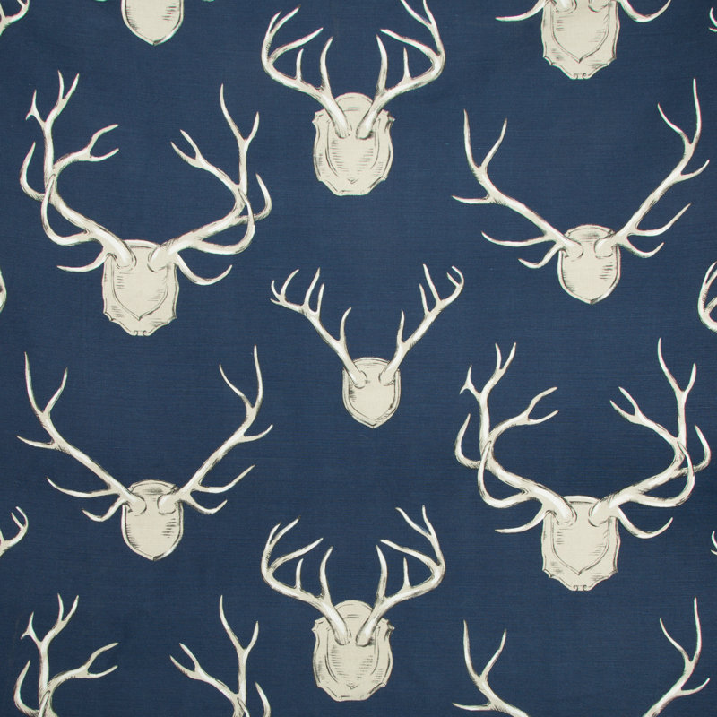 Antlers Fabric, Navy
