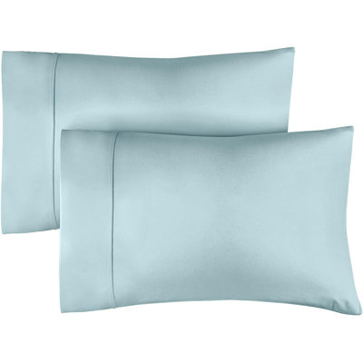 Ensemble de taies d'oreiller 100% coton, taies d'oreiller de luxe à densité de tissage 400 fils, doux et respirant, ensemble de 2