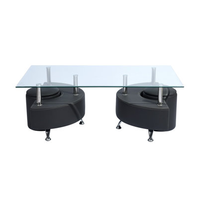 Ascencio Abstract Coffee Table with Storage