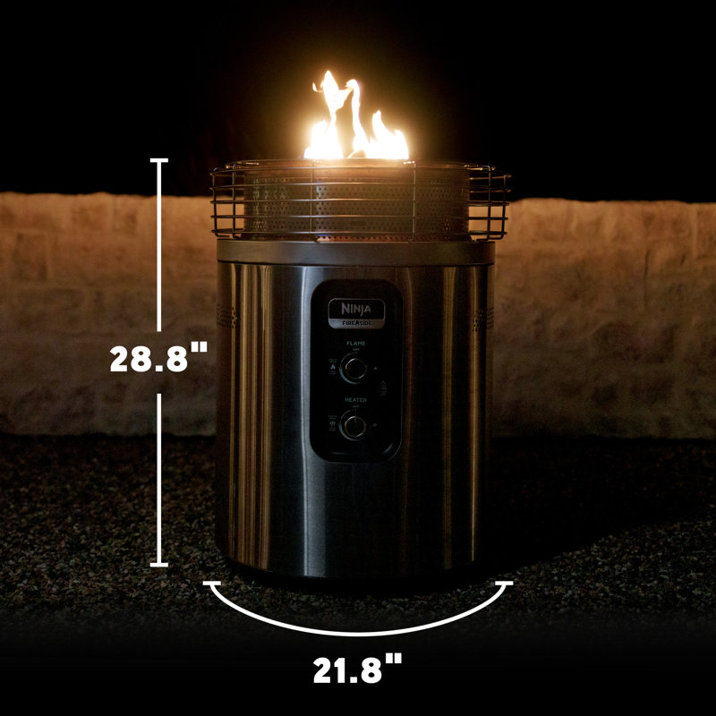 Ninja Fireside360 Outdoor Heater & Fire Pit, Silver