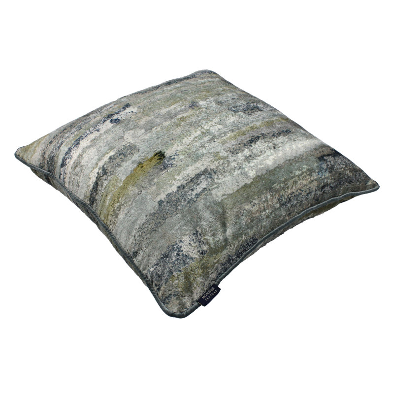Mccraw Striped Square Cushion, Grey/Natural, 49cm H x 49cm W x 5cm D