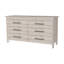 Commode rectangulaire à 6 tiroirs Southington - gris clair