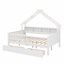Lits plateforme Woodhouse avec DEL, tablettes de rangement, tiroirs et garde-corps-366548719