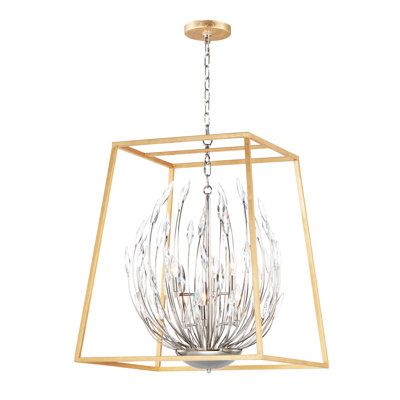 Luminaire suspendu de style lanterne à 6 lumières Aurelia