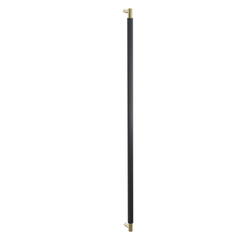 Poignée électroménager dos à dos Emtek, Flat Black/Satin Brass