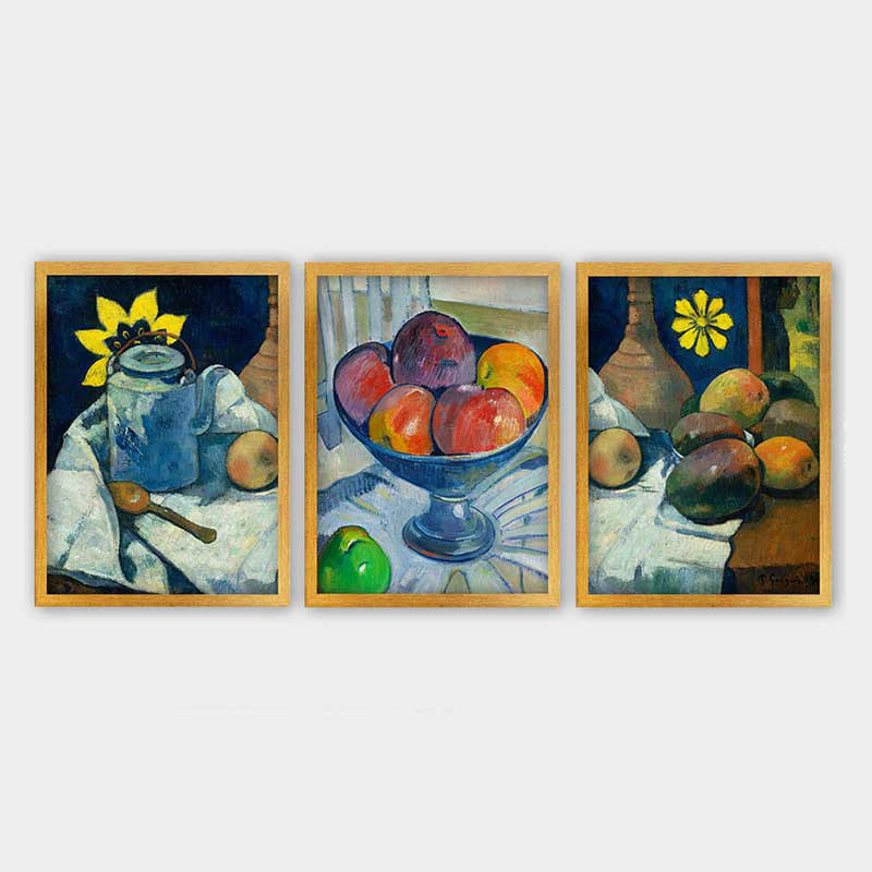 Superbe ensemble de peintures décoratives encadrées (3 pièces) de 21,7 po x 29,5 po chacune | Cadre 100% bois avec polystyrène de 0,8 pouce | Impression numérique UV | Parfait pour la décoration murale de salon, de bureau et de galerie